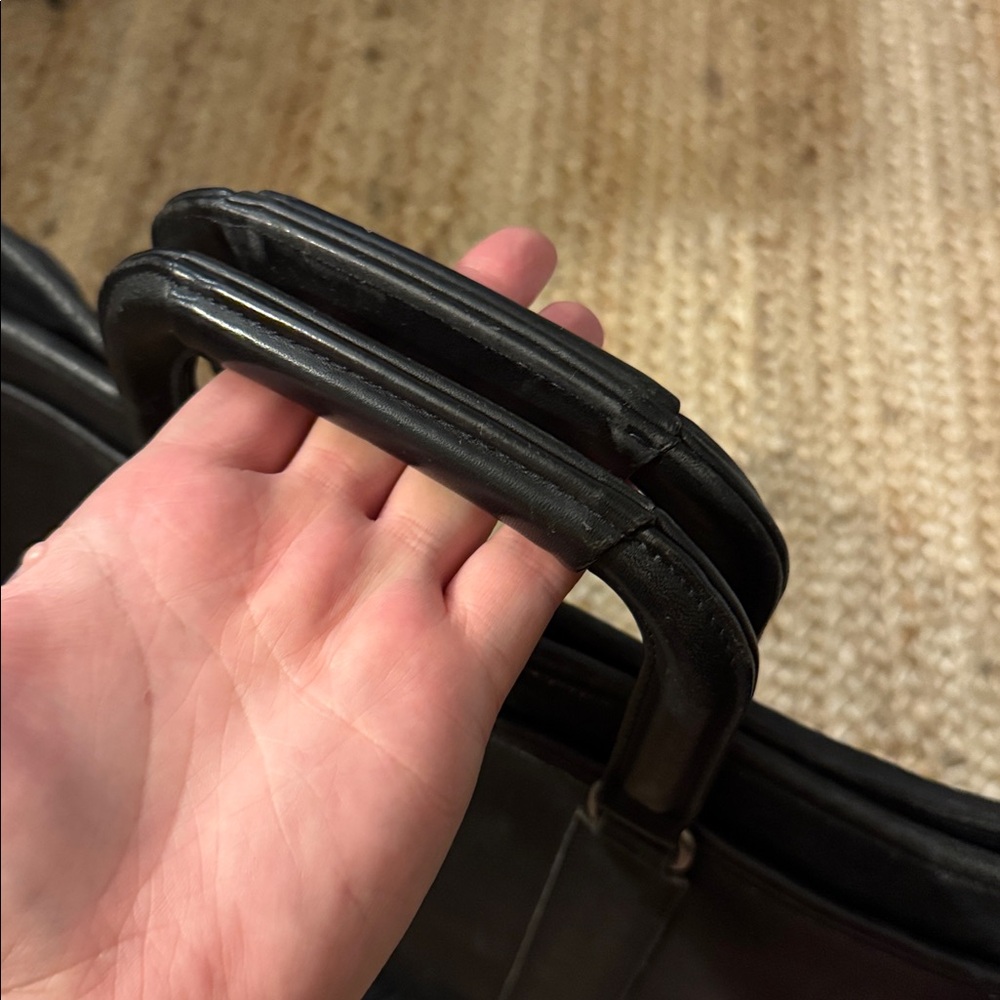 Vintage Coach Lexington Embassy Briefcase Fabric Strap Silver Hardware Bag - Picture 9 of 13